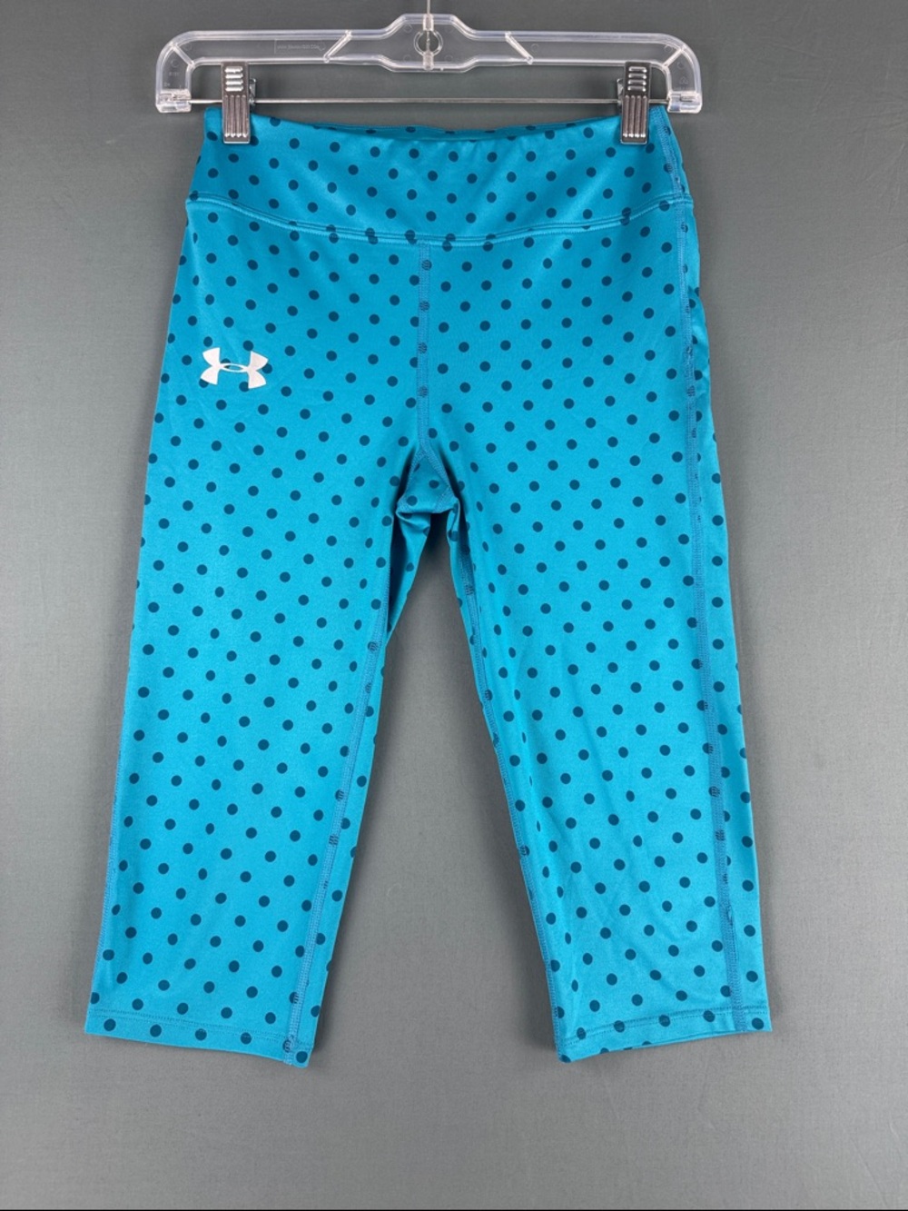 Under Armour Teal Leggings with Black Polka Dots